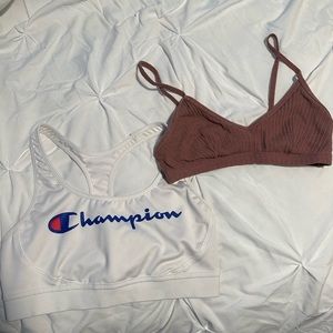 White Champion sports bra. Target sleeping bra.